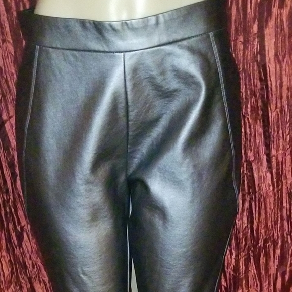 Chelsea & Theodore Pants - NWT Chelsea & Theodore large silver Pleather pants